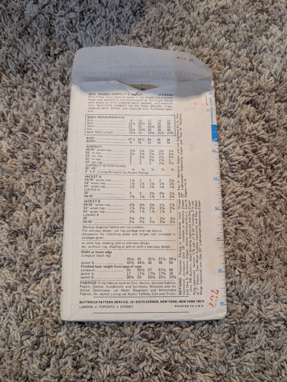 Vintage Butterick Pattern - Picture 2 of 3